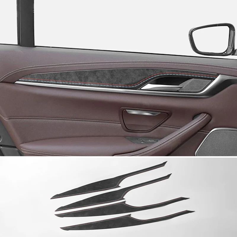 

For BMW Series 5 G30 G38 2018-2023 Door Inner Trim Panel Performance Stickers Made of Alcantara Car Interior Tuning Accessories