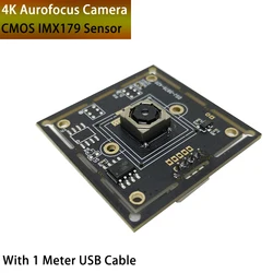 4K 8MP Autofocus Camera Module CMOS IMX179 Sensor USB UVC OTG Plug and Play 76 Degree for Creality Falcon 2, Xtool and Lightburn