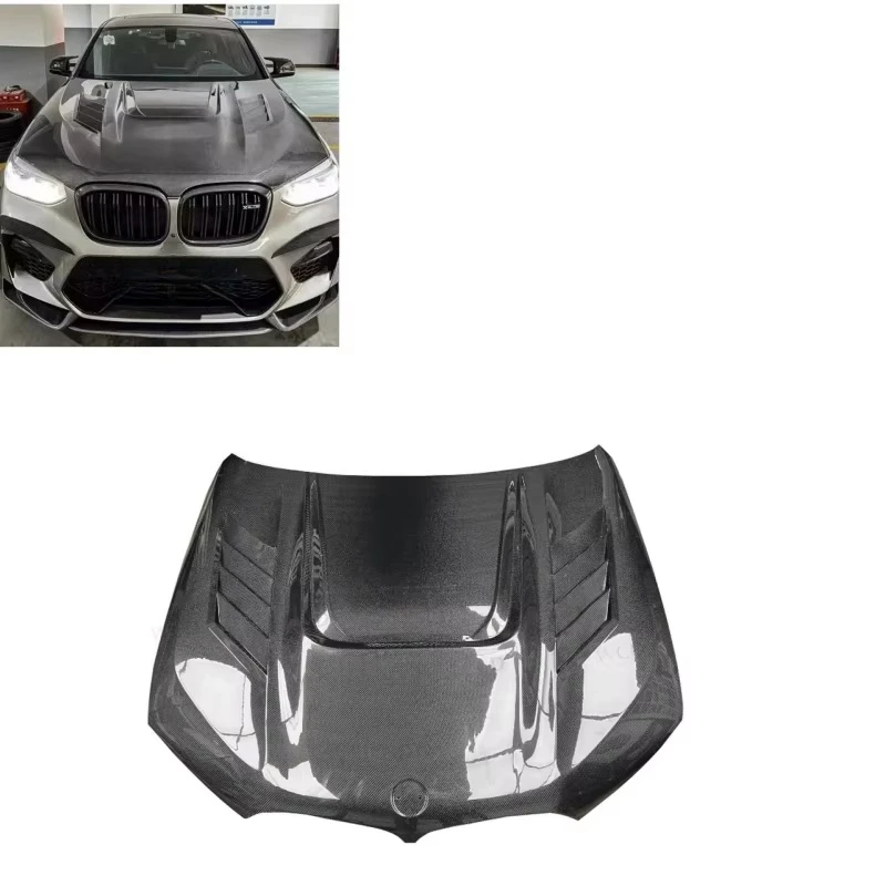 High Quality Carbon Fiber Front Engine Hood Bonnet Cover Fit for BMW X3M F97 X4M F98 2020+ Exterior Modification Parts