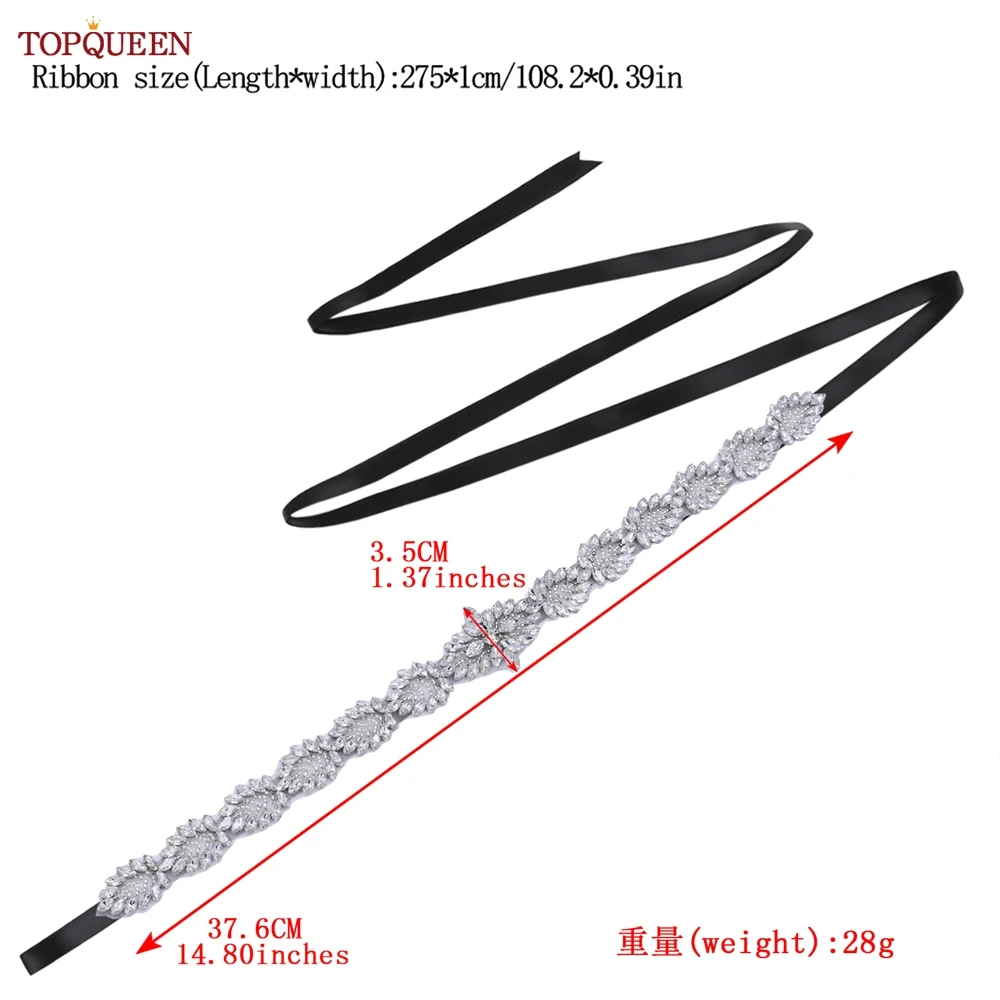 TOPQUEEN S41 Cô Dâu Dây Áo Váy Nữ Phù Dâu Nữ Trang Sức Dự Tiệc Tây Pha Lê Kim Cương Sang Trọng Handmade