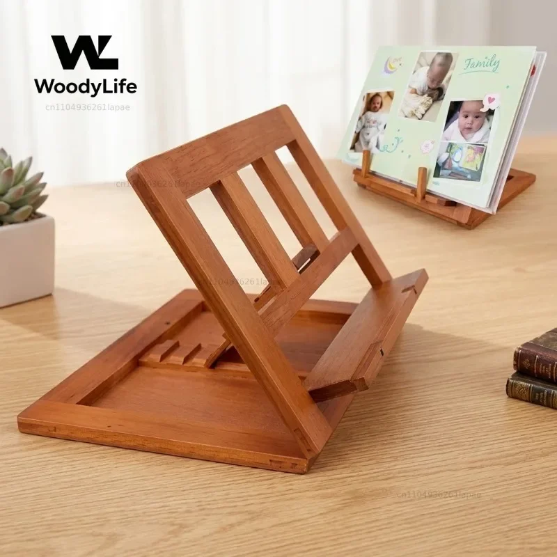 All-wooden Reading Rack, Bookshelf, Bookcase, Reading Rack, Notebook, Tablet Holder, Recipe Rack, Anti-myopia