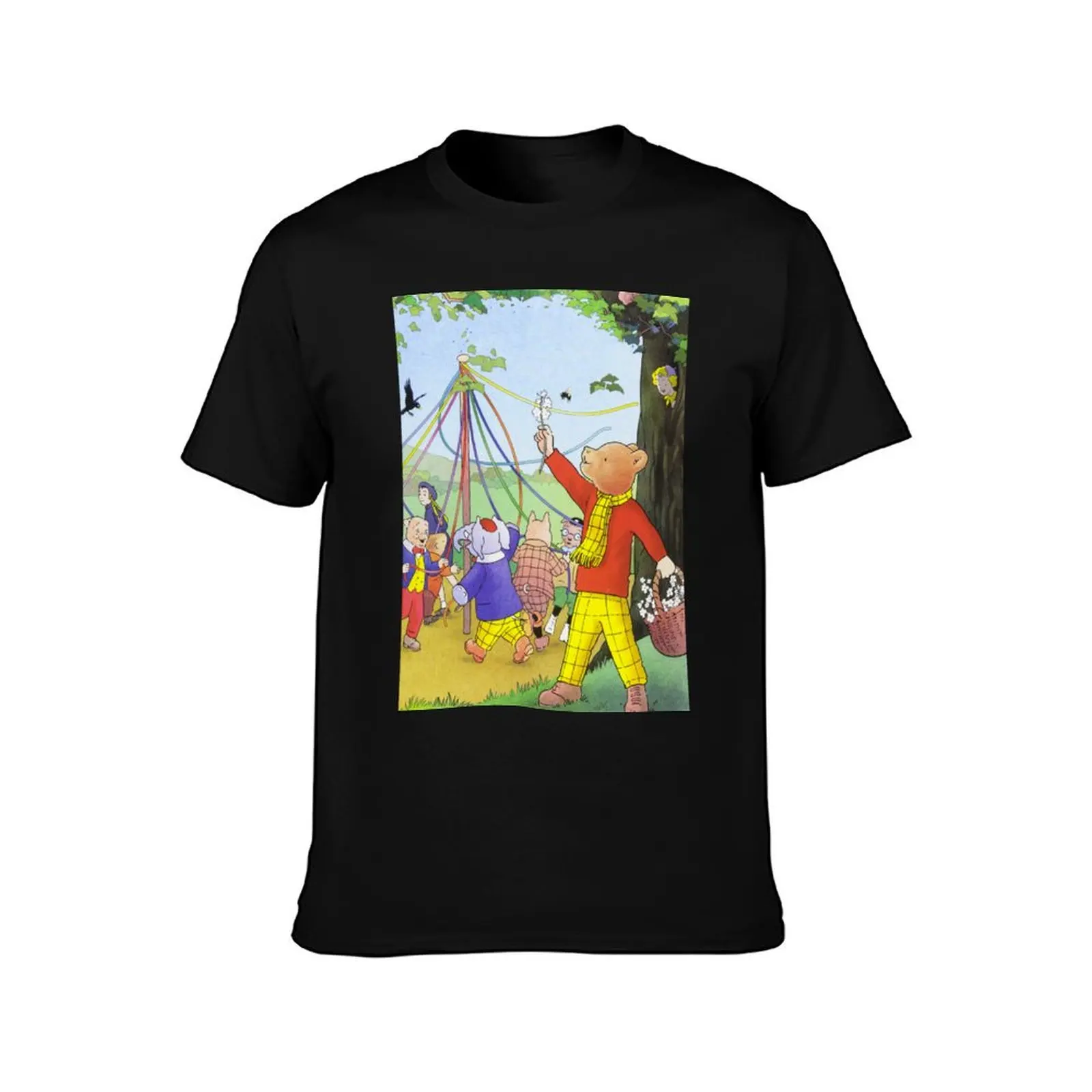 Rupert Bear T-Shirt Thanksgiving Casual Tee T-Shirt