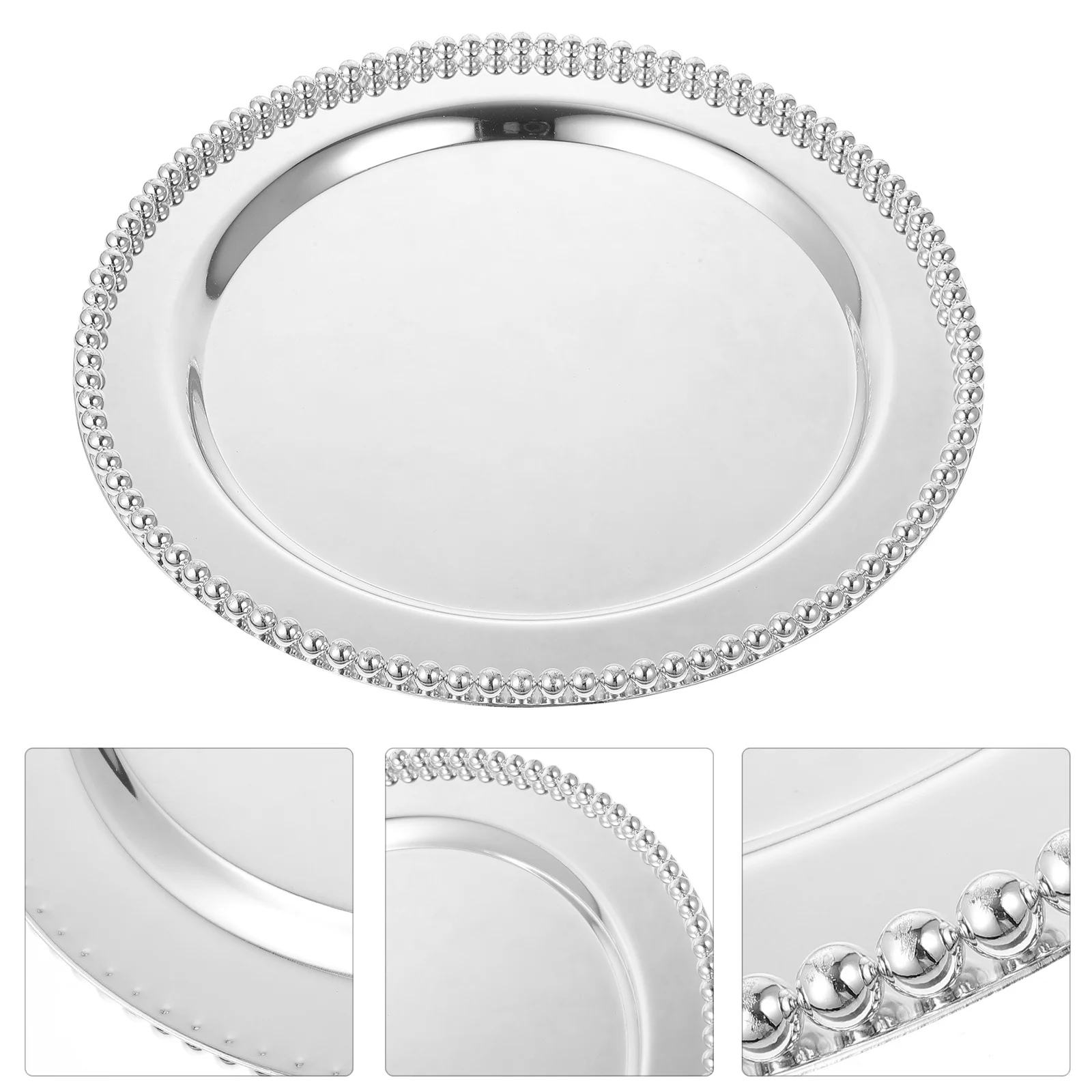 

Metal Fruit Plate Vintage Iron Dessert Dish For Cake Candy Snacks Serving Decorative Tableware Party Home Hotel Use