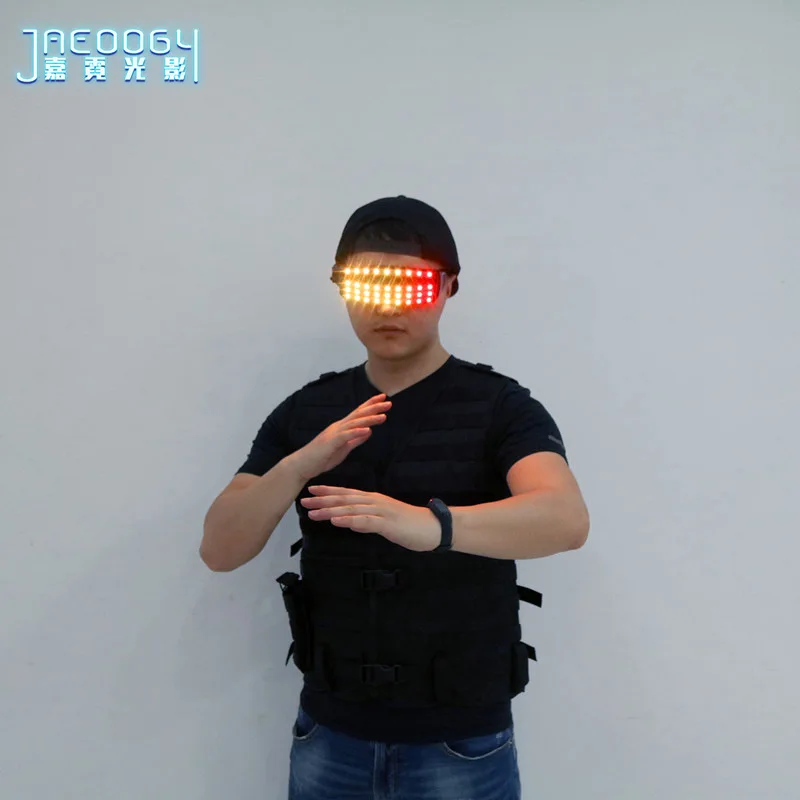 LED Gläser Party Brillen Leucht Nachtclub Party Rave Zubehör Bühne Leistung Requisiten Frauen Männer Roboter Dance Tragen