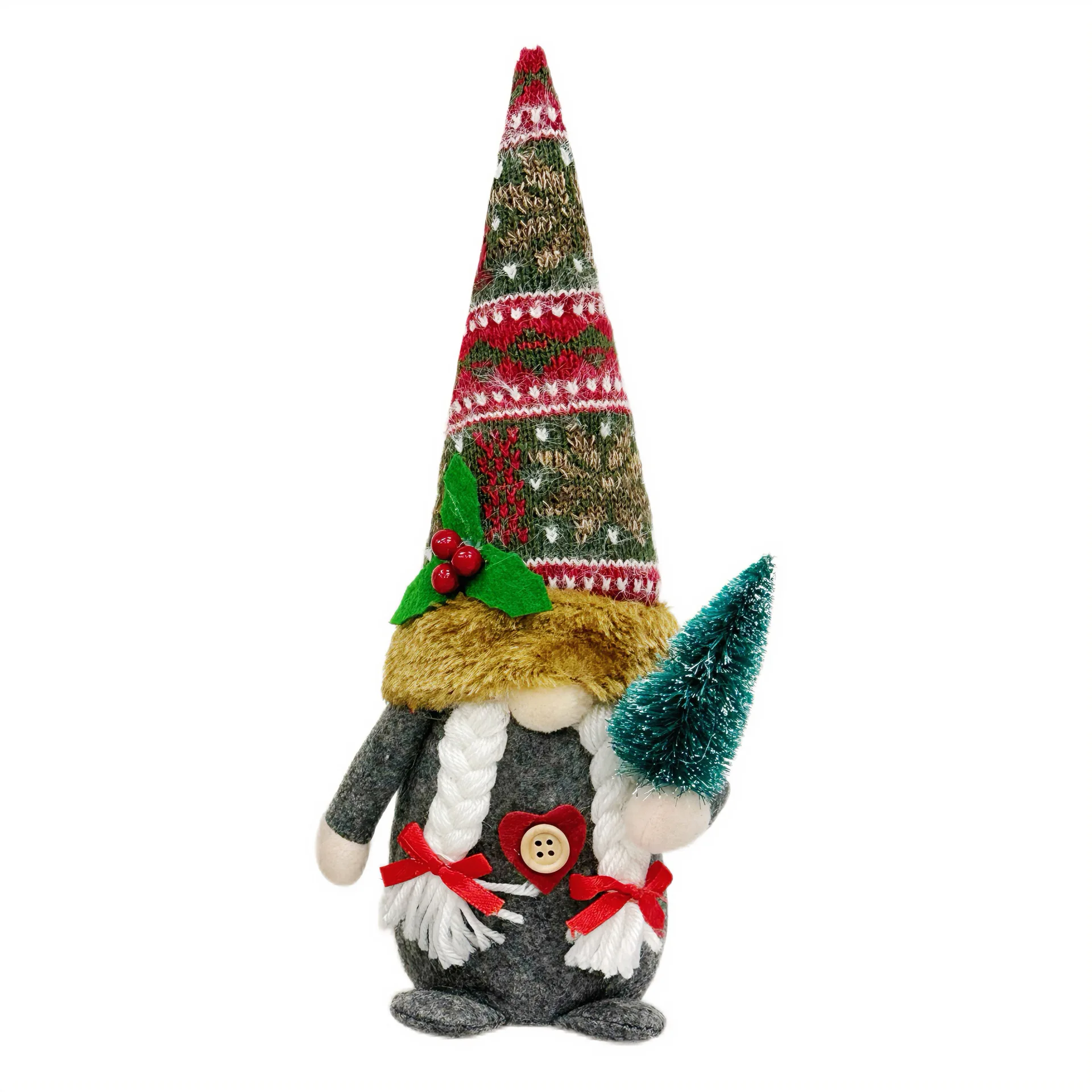 Nieuwe kerstversieringen: creatieve Amerikaanse landelijke dwergpoppen, bosman, gezichtsloze pop.