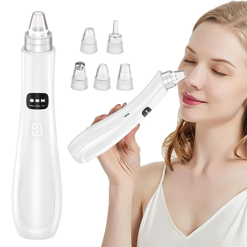

【Hot Selling!】Pore Cleaner Face Vacuum 3 Suction Mode Beauty Machine Skin Remover Face Cleansing Blackhead Removal