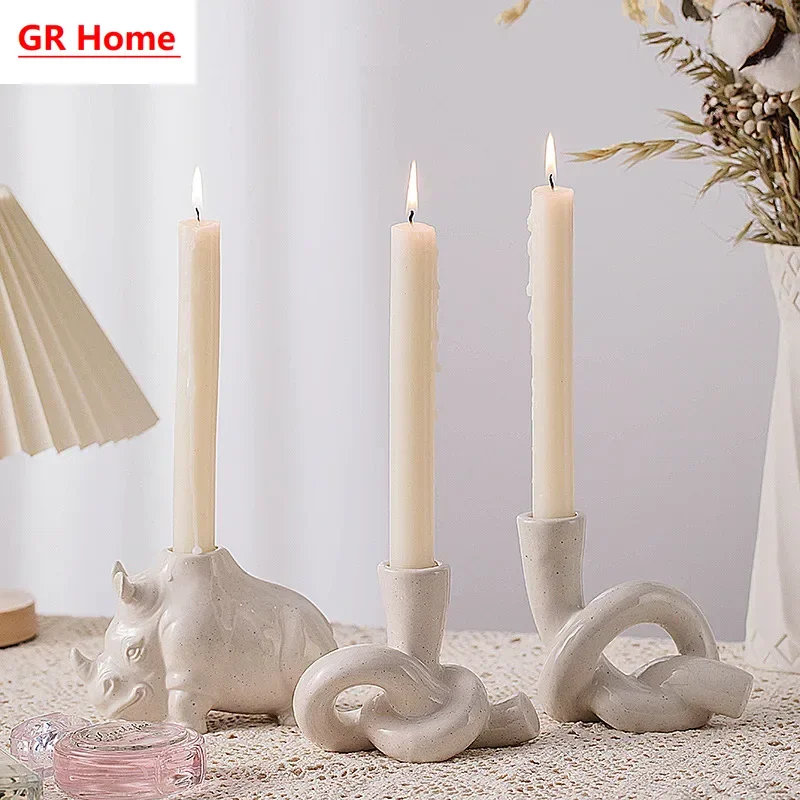 Minimalist Elegant Ceramic Aromatherapy Candle Holders in European and American Instagram Style, Creative Home Decor Ornaments