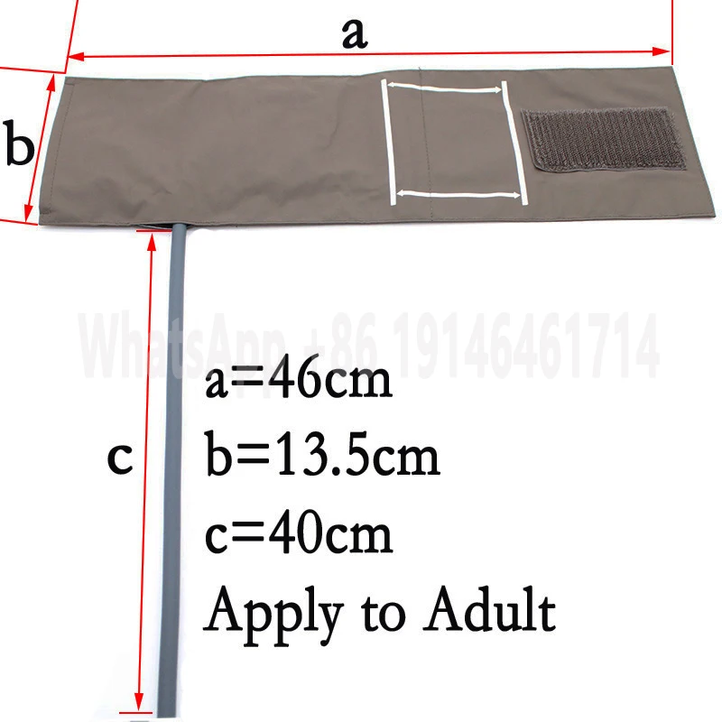 5pcs/bag M1574A Reusable PU Leather Patient Monitor Blood Pressure Cuff for Adult 27-35cm Arm Circumference 40CM Single Tube.