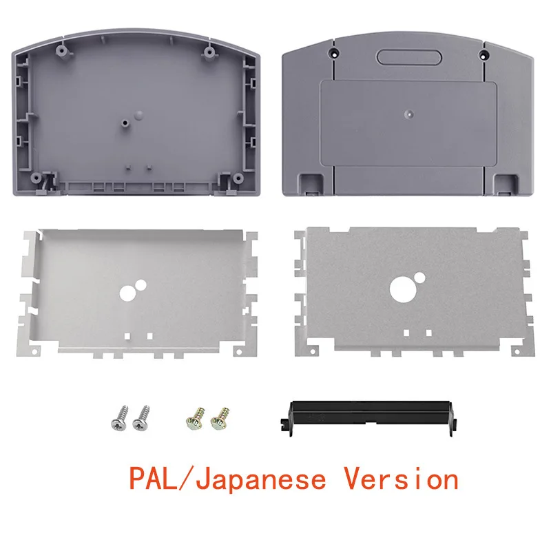 Gehäuseabdeckung für N64-Spielkartenbox Schrauben-Reparatur-Set Ersatzteile für Nintendo N64 USA Japanische Euro-Spielkarten-Hartschale