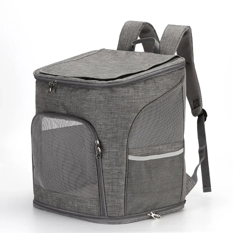 Portable Pet Carrier Backpack Breathable Dog Cat Travel Bag Double Shoulder Paws Out Cage for Small Animals Hiking Outdoor