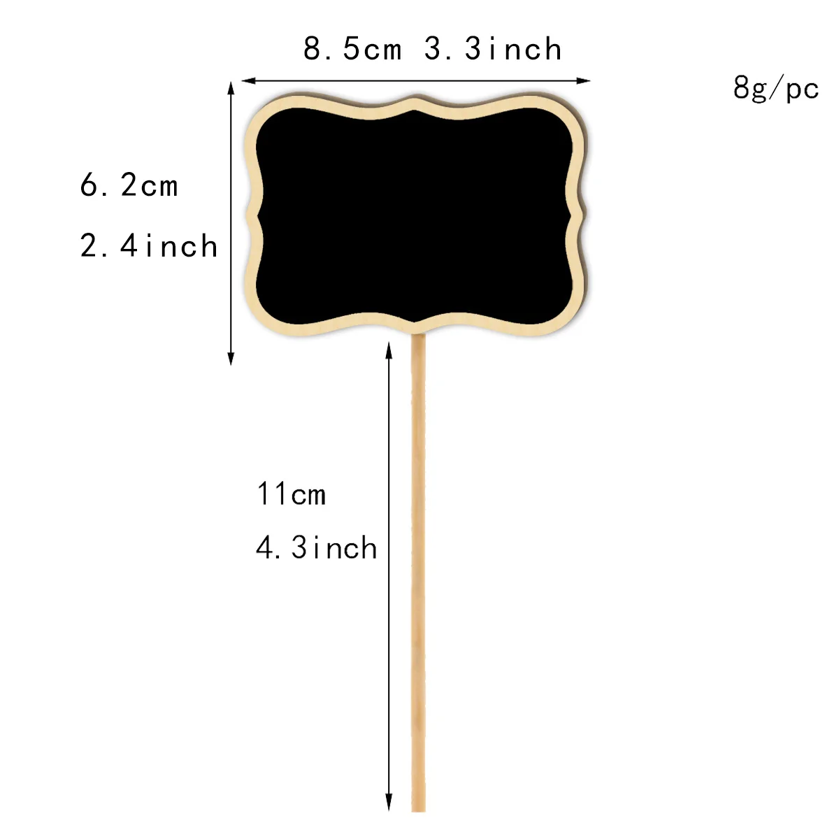 20 قطعة السبورة الصغيرة القبعات العالية علامات خشبية حديقة النبات العلامات حفل زفاف ديكور أسود صغير السبورة القبعات العالية #4