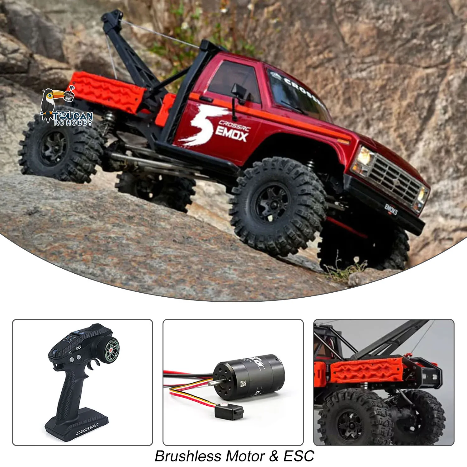 

CROSSRC EMO X5 2Speed 1/8 RC Off Road 4x4 RC Rock Crawler AWD Radio Controlled Car Cross Country Vehicle Light ESC RC Model