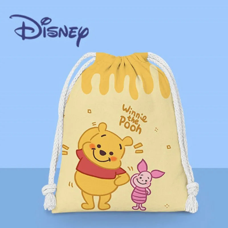 Anime Winnie the Pooh Backpack Cartoon Pooh Eeyore Tigger Student Nonwoven Drawstring Bag Kid Shower Supplies Storage Bag Gift