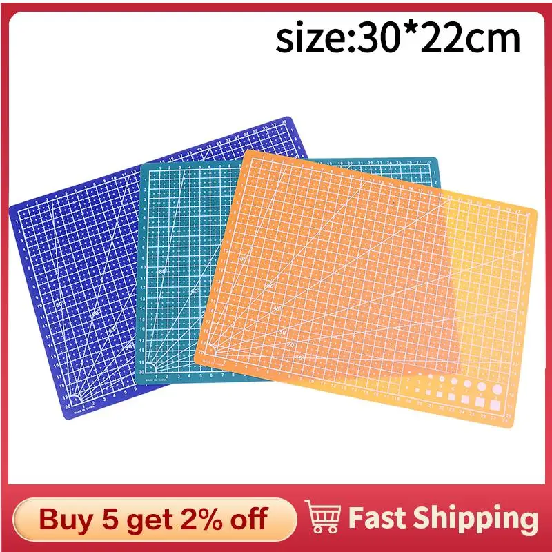 Double Sided Pvc Cutting Mat Cut Pad Patchwork Tool Handmade Cutting Plate Dark School Supplies 22x30cm