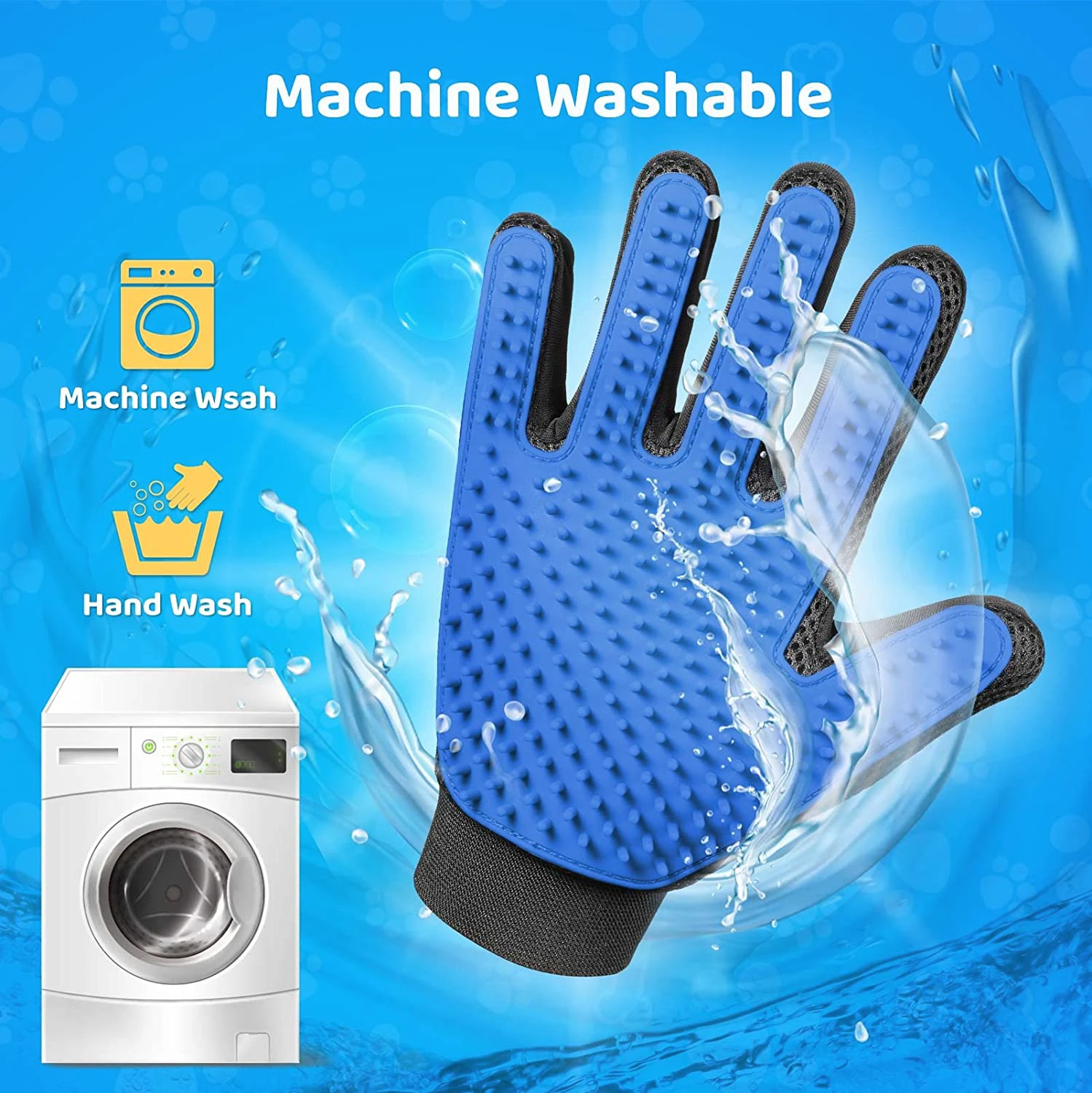 Pet Grooming Glove Efficient Hair Remover Massage shower gloves Mitt Cat Accessories dog Glove for Dogs Cats Pet Products