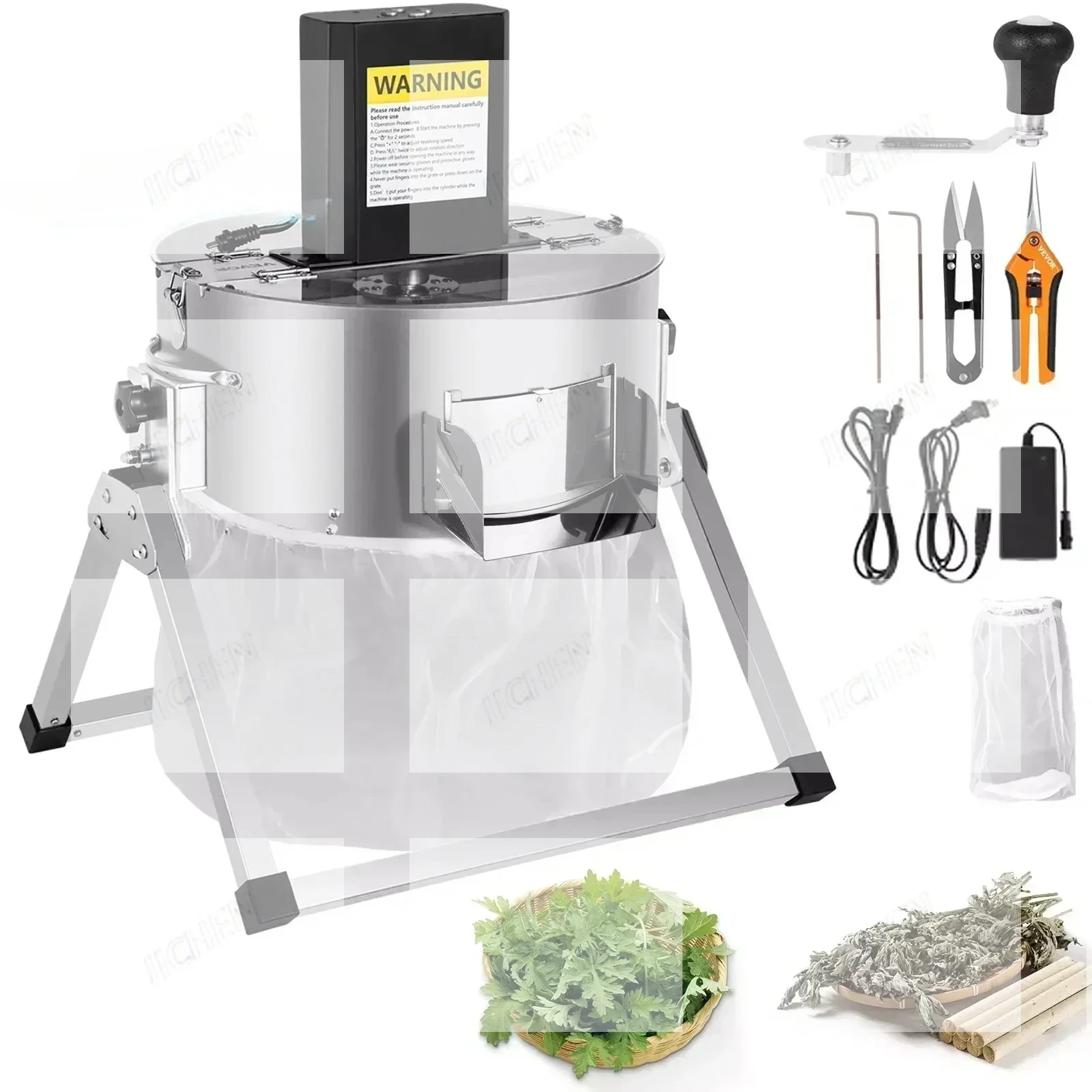 JC Recordador Hojas Brotes، ماكينا كورتادورا بلانتاس سيكاس أو هوميداس Hidropónicas Elendricas Y Manuales 16 Pulgadas #2