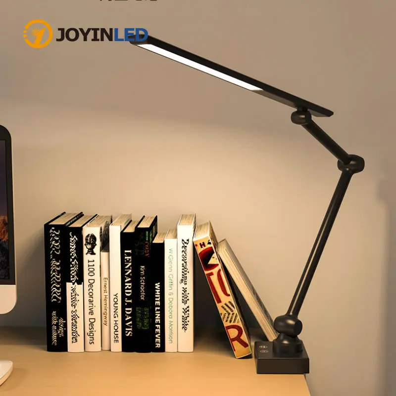 

LED Desk Lamp Adjustable Metal Swing Arm Desk Lamp with Clamp Eye-Caring Architect Desk Light 3 Color Modes Brightness Levels