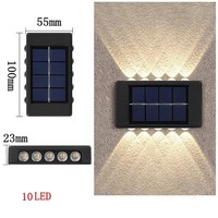 Solar Outdoor Wall Light 12 LED Waterproof Garden Light Courtyard Balustrade Decorative Atmosphere Lamp Down Luminous Solar Lamp