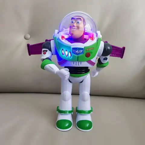 New In Stock Toy Story Buzz Lightyear Electric Walking Robot Doll Action Figure Pixar Model Toy Suitable For Kids Birthday Gift