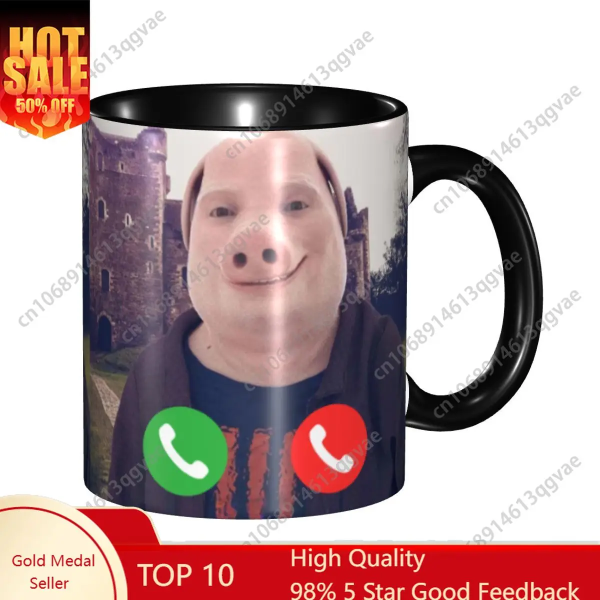 

John Pork Is Calling Mugs Custom Ceramic Coffee Mug Cup Creative Gift