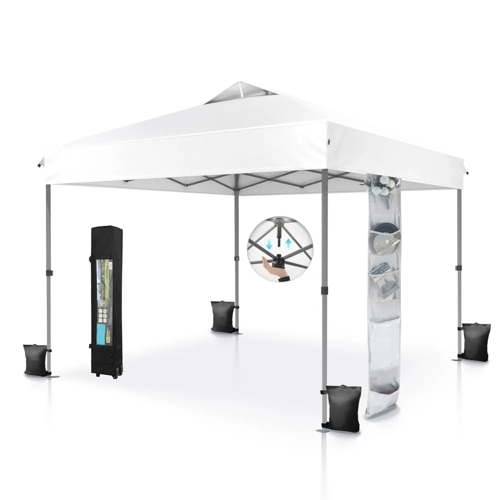 

10x10 Pop up Canopy Tent, Gazebo Shelter Sun Shade Canopies One Push Setup Portable Popup Easy Set up Tents, Customized