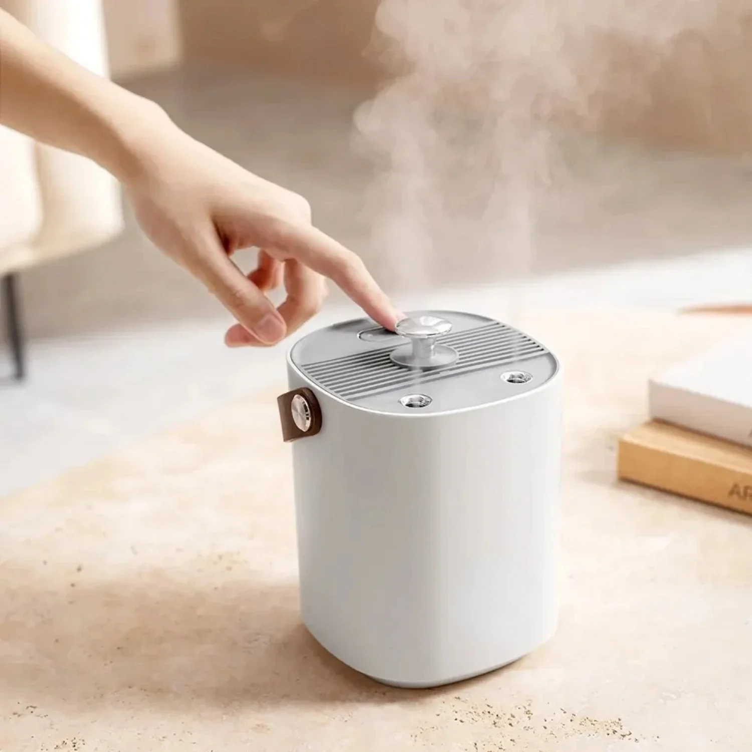 Efficient Large Capacity Portable Cool Mist Humidifier with Double Spray for Quiet Moisturizing Night Light in Bedroom and Livin
