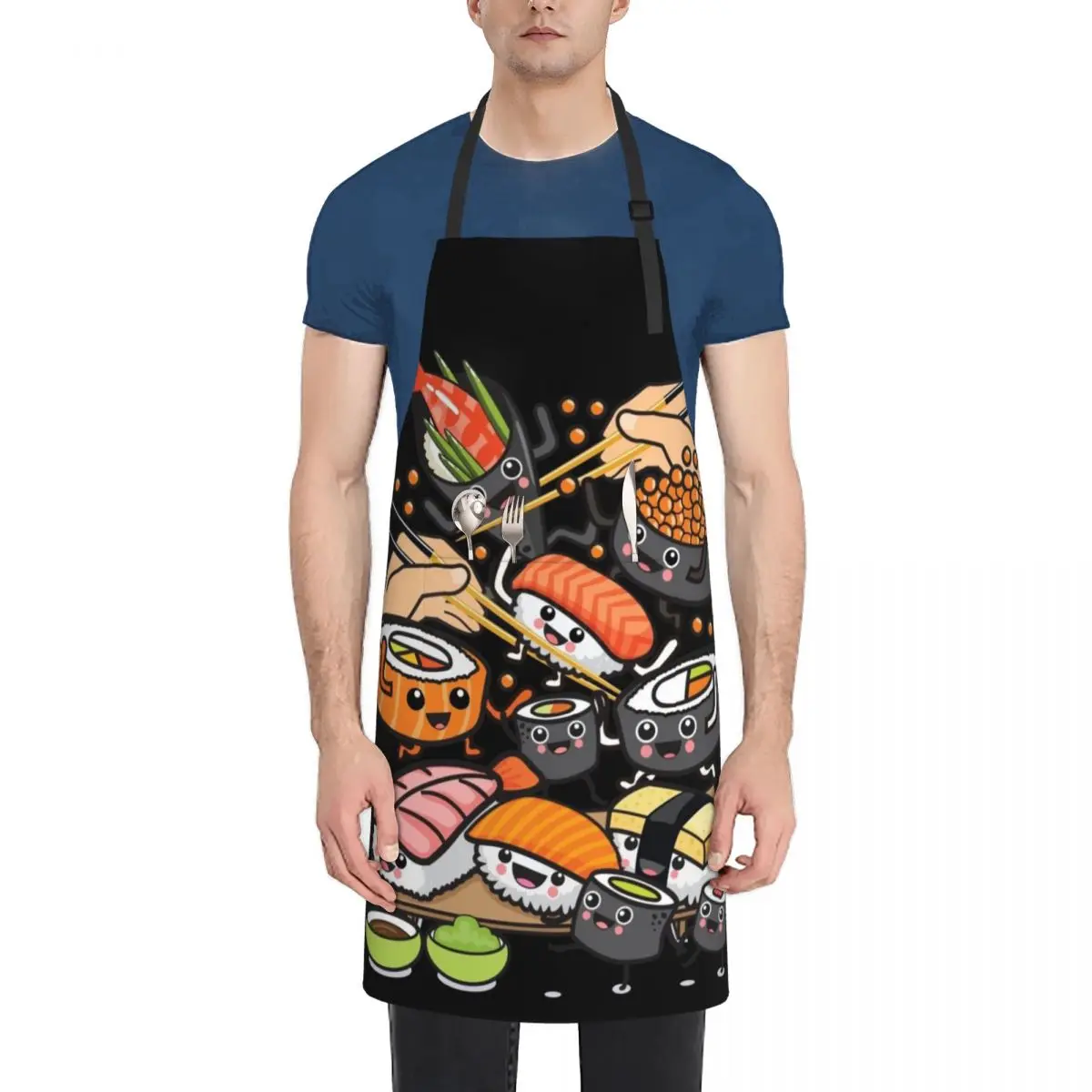 

Sushi Party! Apron Woman Kitchen waiter Kitchen Kawaii Accessories Apron