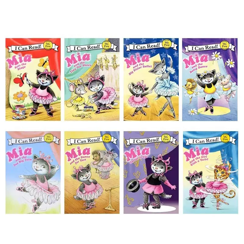 Mi Primer Libro de la Serie I Can Read: Mia Gatita, 8 Libros Ilustrados de Iniciación para Niños, Libros Ilustrados en Inglés