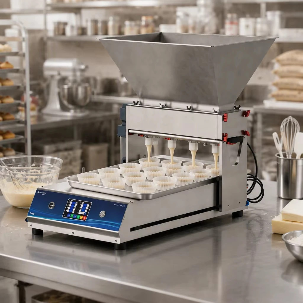 for-New Fully Automatic Desktop Cream Filling Machine Electric Injector for Bakery Cakes Puffs Pastries (Jam Chocolate Cream)