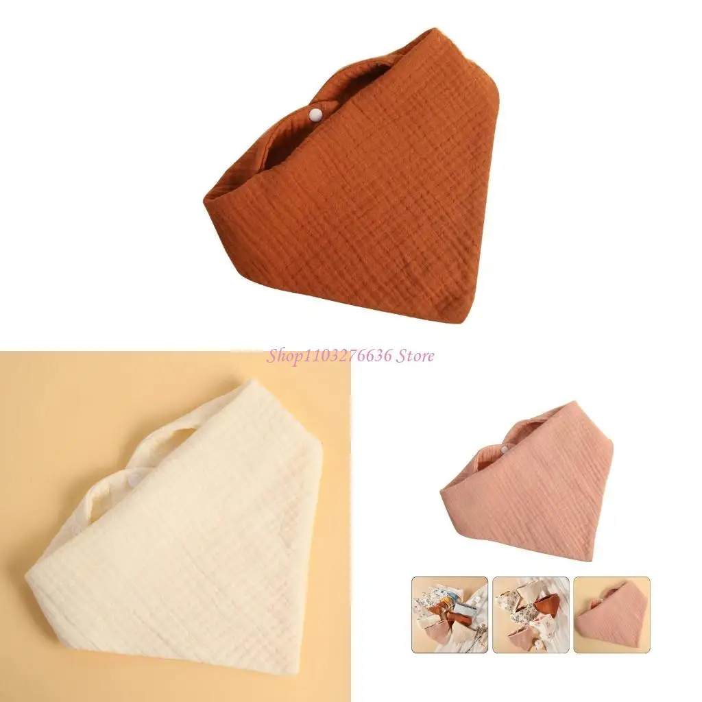 

R6FD Baby Bibs Absorbent 4 Layer Scarf Unisex Baby Bibs Cotton for Teething Infants