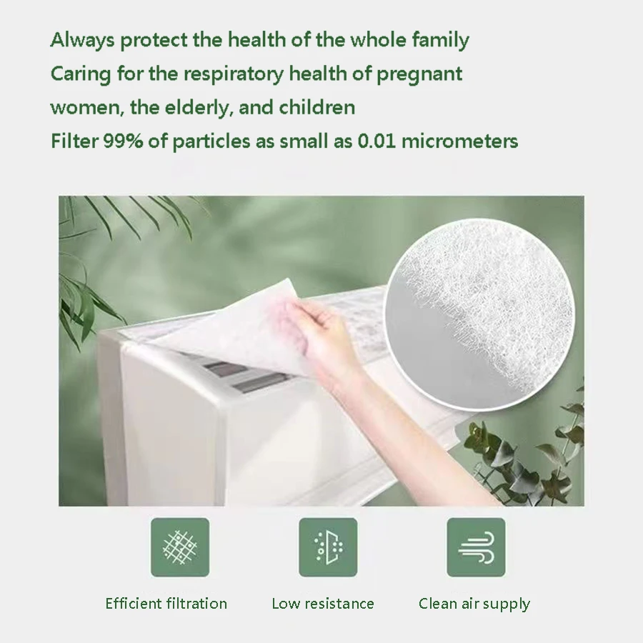 5PC Air Conditioning Filter Cotton Air Inlet Filter Screen Dust Screen Air Inlet Filter Ultra-Thin Isolation Filter Screen