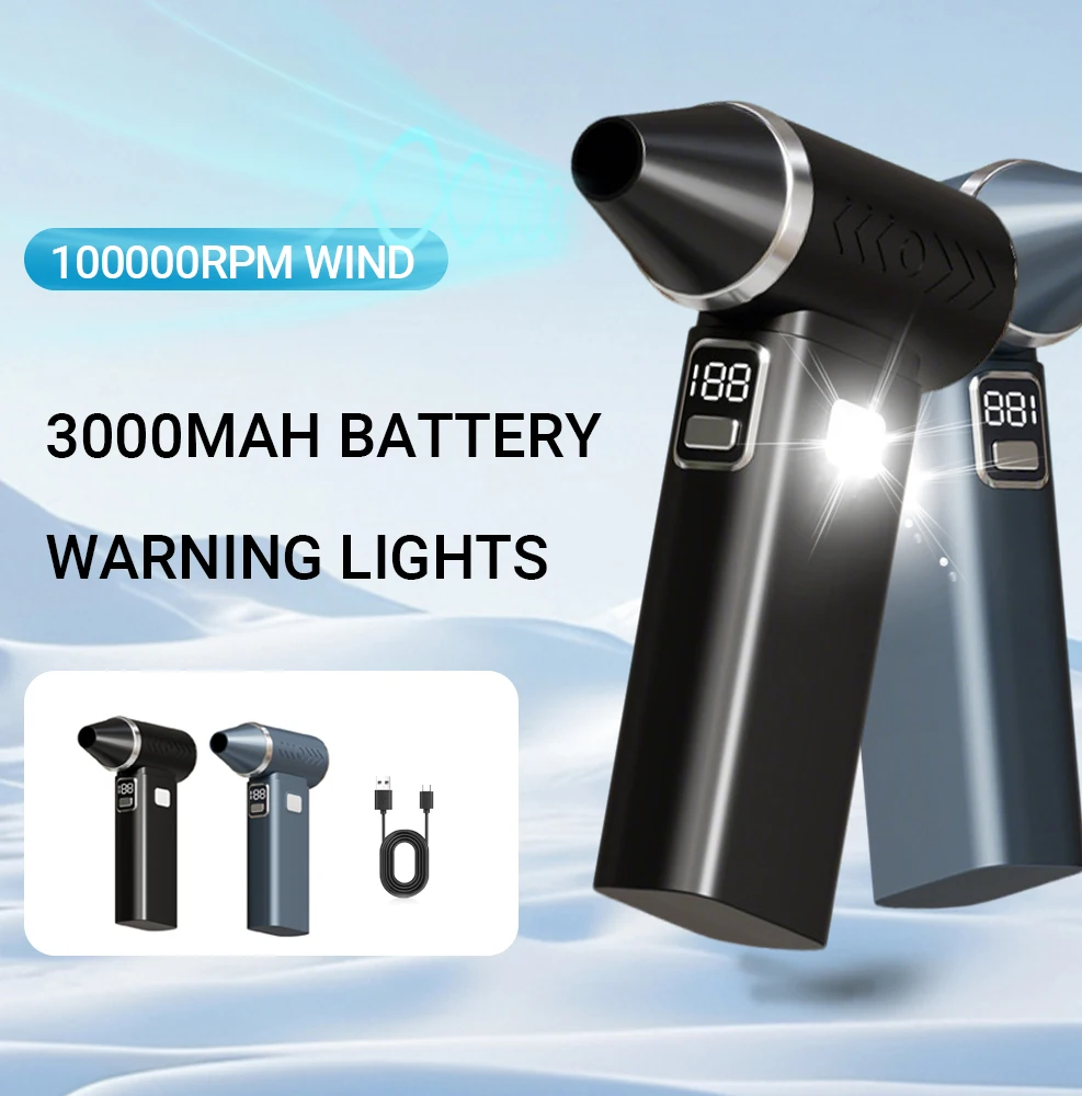 

Turbo fan Strong Wind Speed Air Blower Portable Cordless Computer Keyboard Cleaner 100000 RPM Brushless Turbo Jet Fan Air Duster