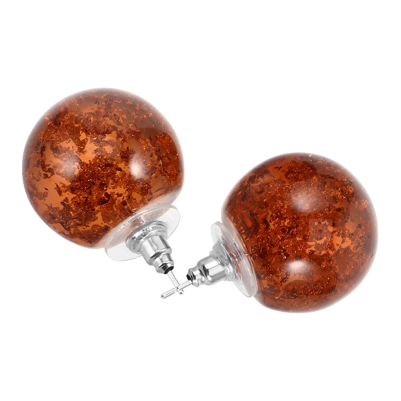 

Resin Round Ball Stud Earrings for Women Fashion Jewelry Hong Style Lightweight Comfortable Trendy Accessories
