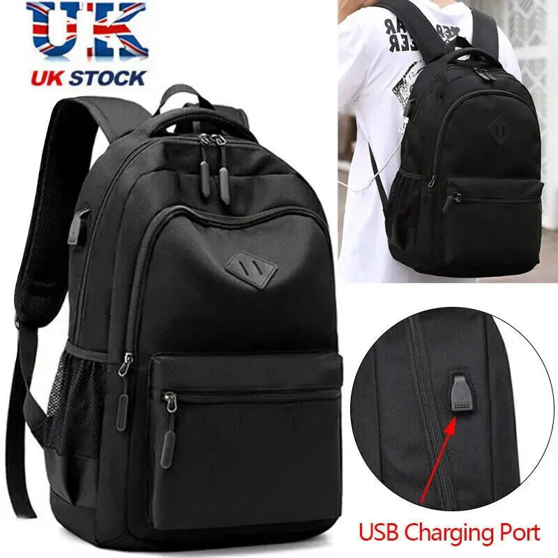 Men Women Boys Laptop Backpack Waterproof Large Mens Rucksack Travel School Bag~