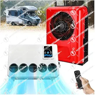 DC 12V 24V Universal Electric RV Truck Air Conditioner 9600BTU Cooling Only, Suitable for RVs, Buses, Tractors