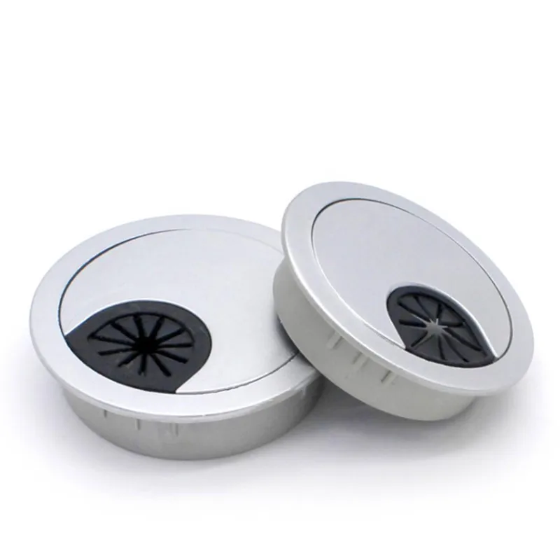 Afbeelding 7: Dual Usb 50 53 60 80mm Draadgat Cover Ronde Thuiskantoor Tafel Outlet Poort Lijn Box Computer Bureau snoer Grommet Kabel Organizer