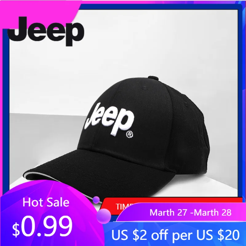 Gorra de béisbol para coche Jeep, sombreros informales ajustables para exteriores, sombrero protector solar para Jeep Renegade Wrangler JL JK Gladiator Grand Chero