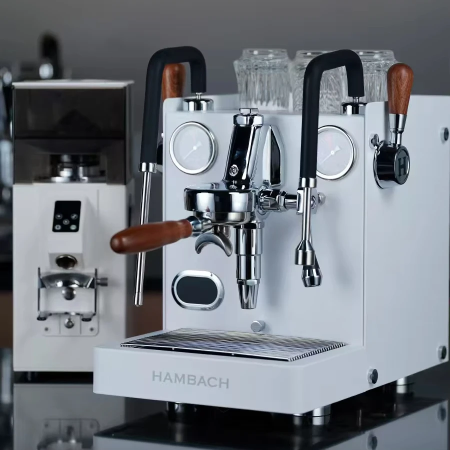 

220V Solid Wood Handle Espresso Coffee Machine Heat Exchanger For Boiler System For Coffee Making Equipment