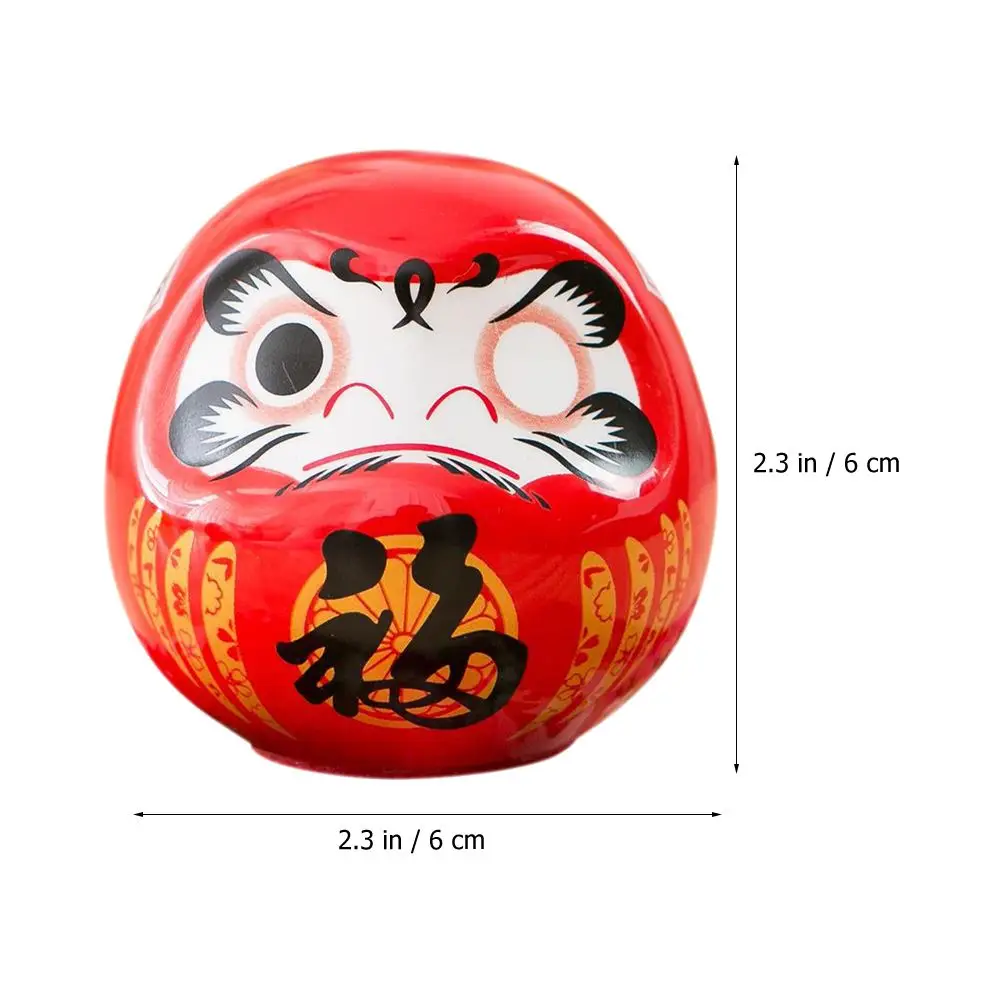 Japanese Daruma Ceramic Daruma Table Centerpiece Car Dashboard Figurine Japanese Decor