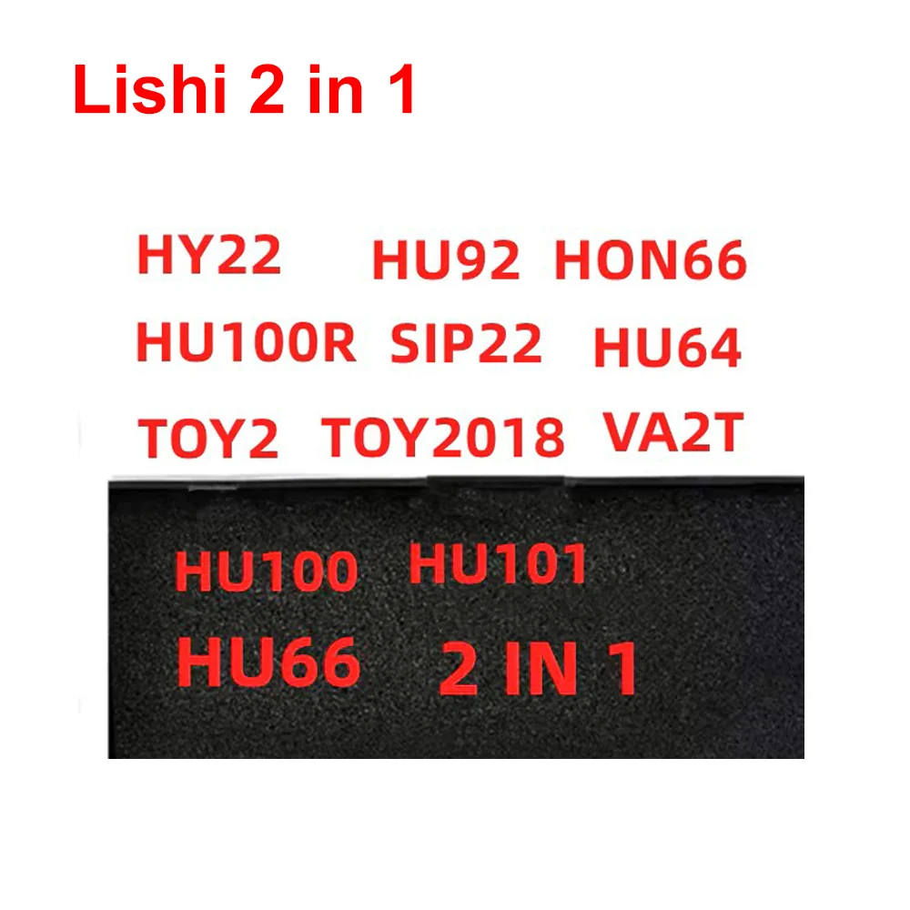 2 in 1 Tool lishi 2 in 1 Tools HU66 HU64 HU83 HU92 HU100 HU100R HU101 Toy48 Toy2 Hon66 TOY2018 HY22 SIP22 VA2T for Car key 1pcs