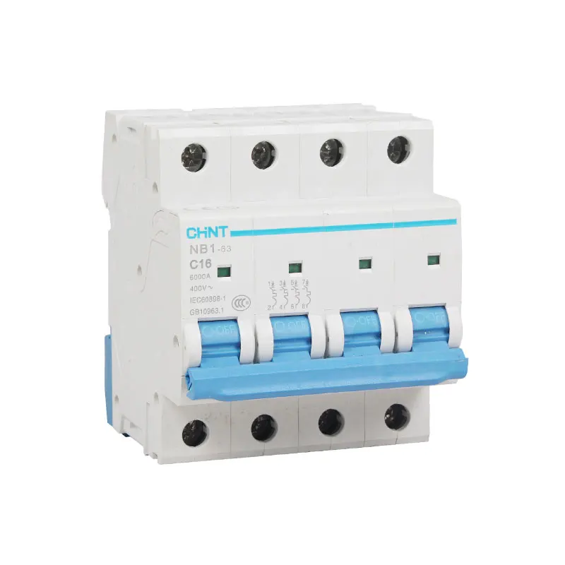 

CHNT CHINT MCB NB1-63 4P C Type low voltage mini miniature circuit breaker Modular DIN Rail motor protection air switch