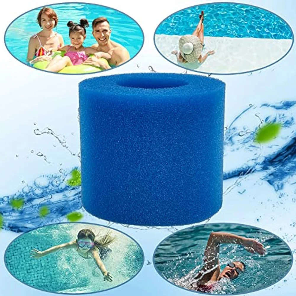 Cartucho de espuma de esponja lavable para filtro de piscina tipo VI, repuesto de filtro para Spa y piscina