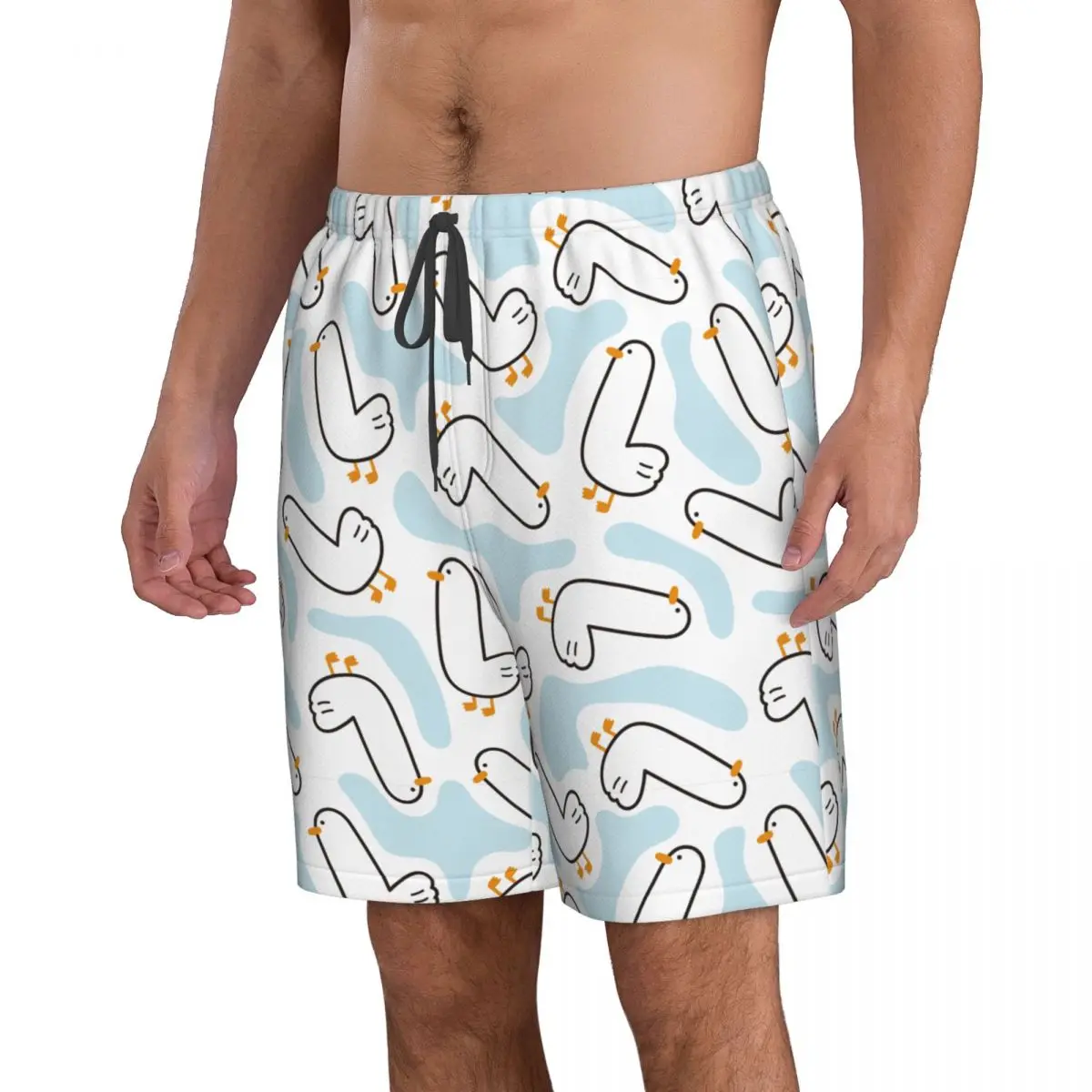 Boerderij Eenden Schattige Cartoon Badmode Sunga Boxer Slips Voor Mannen Zomer Strandkleding Grappige Eend Kawaii Borad Shorts Zwembroek