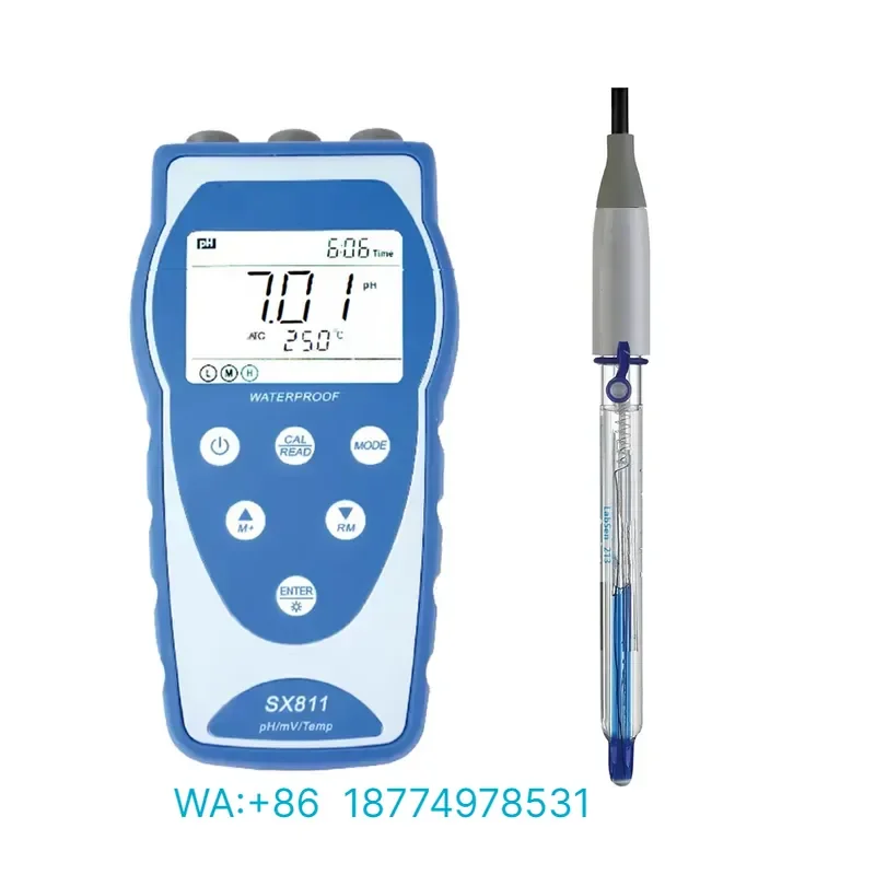 for NADE Waterproof Portable pH Meter Single Parameter SX811 Series -2.00 to 19.99pH 0.01pH USB with Professional pH
