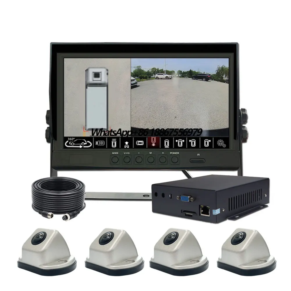 

Hd 4ch 3d 360 Degree Surround Bird View Panorama Vehicle With Bsd Truck Bus Car Ai System for Truck Rv Bus Camper