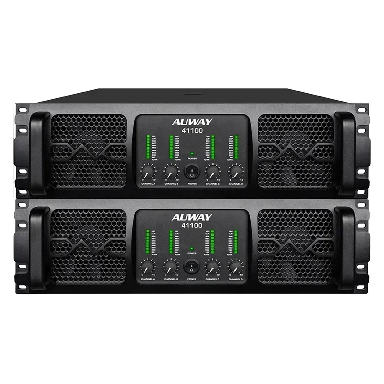 

NEW 41100 power amplifier Class H 3U 4 Channel Digital Stereo Power Amplifier Audio 1100w high power amplifiers linear