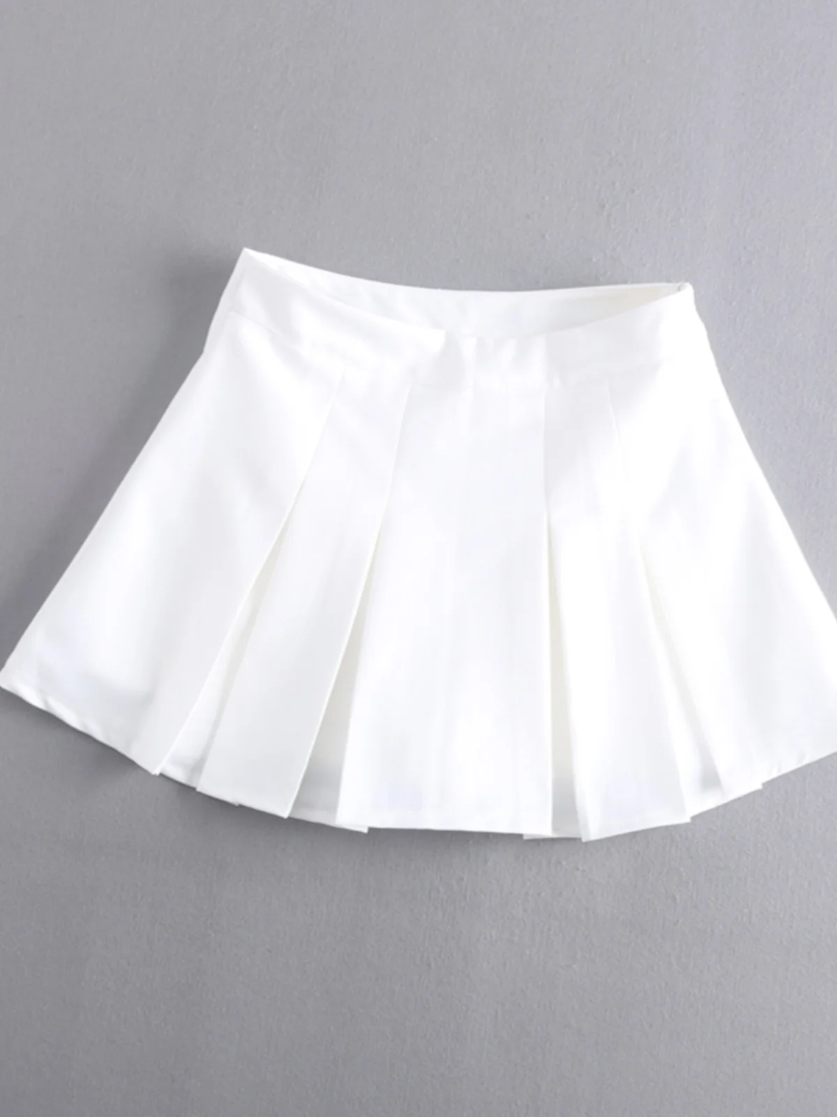 

Summer New High Waist Women's Slimming Suit Fabric Pleated ort Skirt College Anti-Light f Skirt Street Sle A-Line Skirt