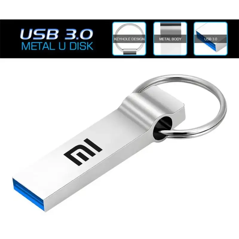 Xiaomi-Memoria Usb de Metal de alta velocidad, Pendrive de 2TB, 128GB, 64gb, 32GB, 16GB, 128GB, logotipo personalizado gratis