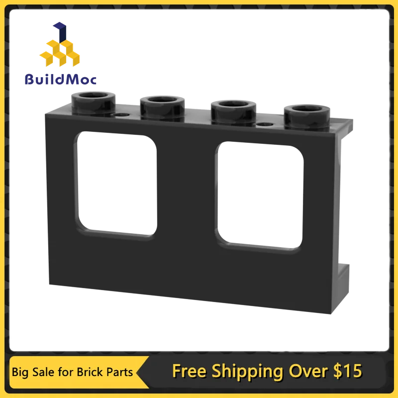 10Pcs MOC Parts 61345 Window 1 x 4 x 2 Plane Compatible Bricks DIY Assmble Building Blocks Particle Kid Puzzle Brain Toy Gift