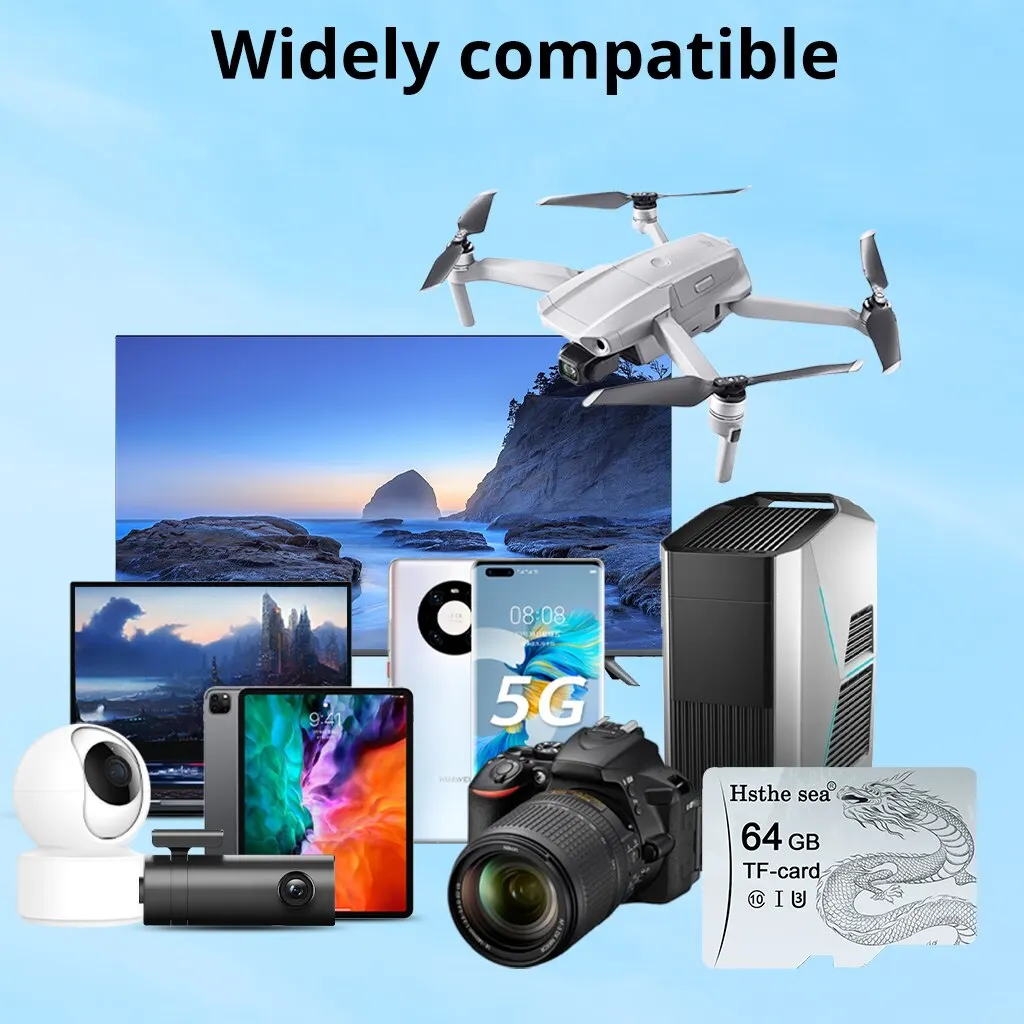 Tarjeta Mini SD Hstthe Sea 64GB U3 A1 Class10 para teléfonos móviles Drones Equipo de Vigilancia TF tarjeta 128GB U3 tarjeta de memoria 32GB U1